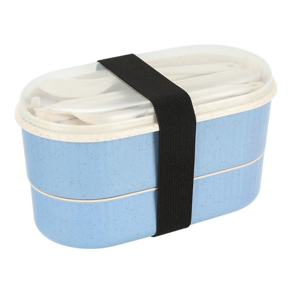 Food Storage With Scoop - Portable Double Layer Lunch Box High