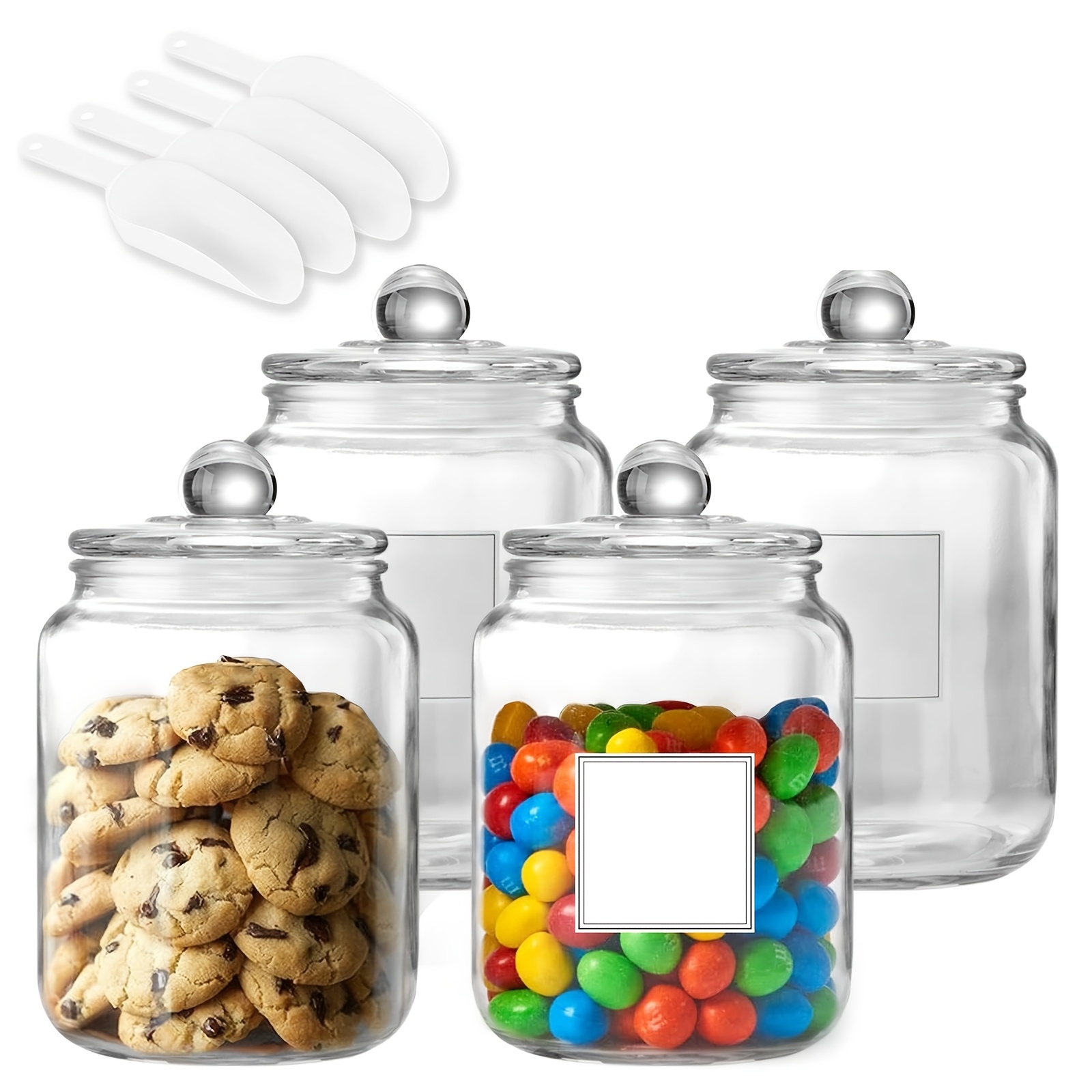 Glass Food Storage Xl - Half Gallon Large Glass Jars with