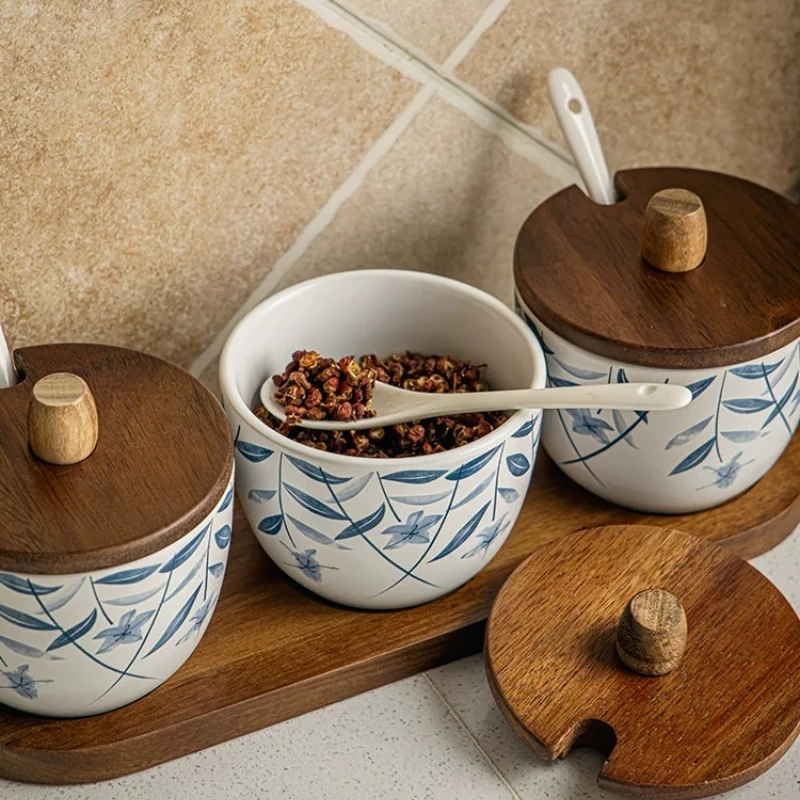 Vintage Ceramic Spice Jar Set  - Herb Keeper Container recension och pris