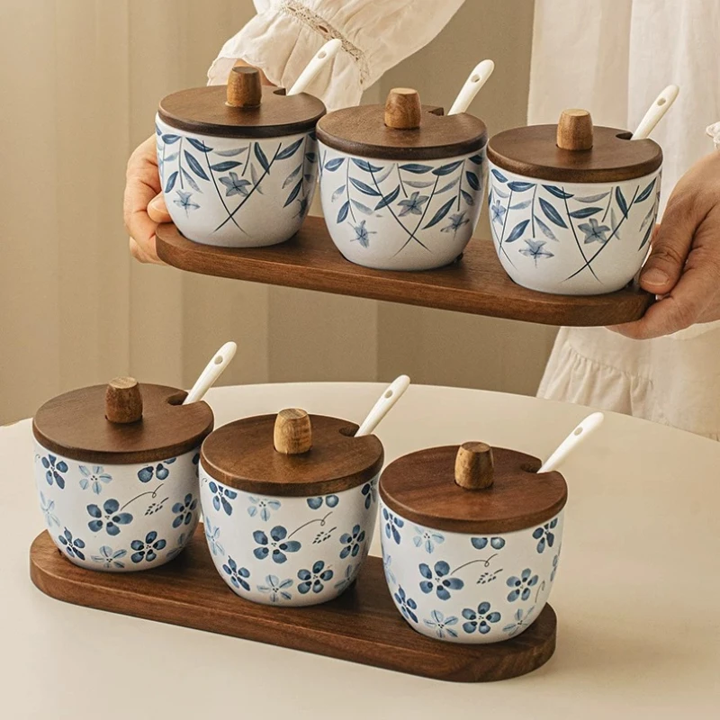 Vintage Ceramic Spice Jar Set  - Herb Keeper Container recension och pris