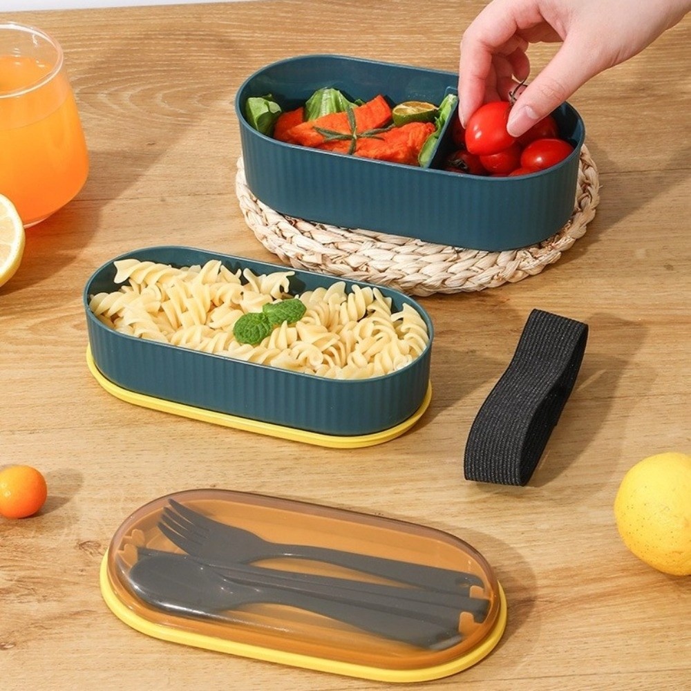 Portable Double Layer Lunch Bo - Food Storage With Scoop recension och pris
