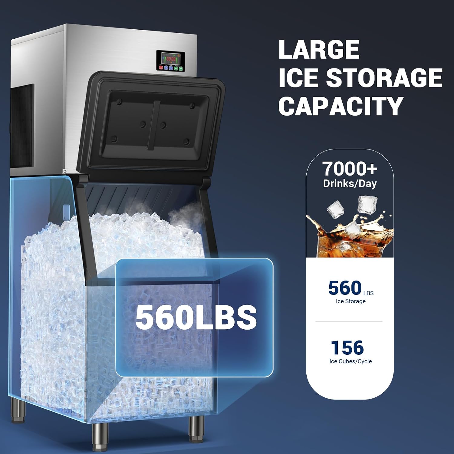 Commercial Ice Maker Machine w - Food Storage Restaurant recension och pris