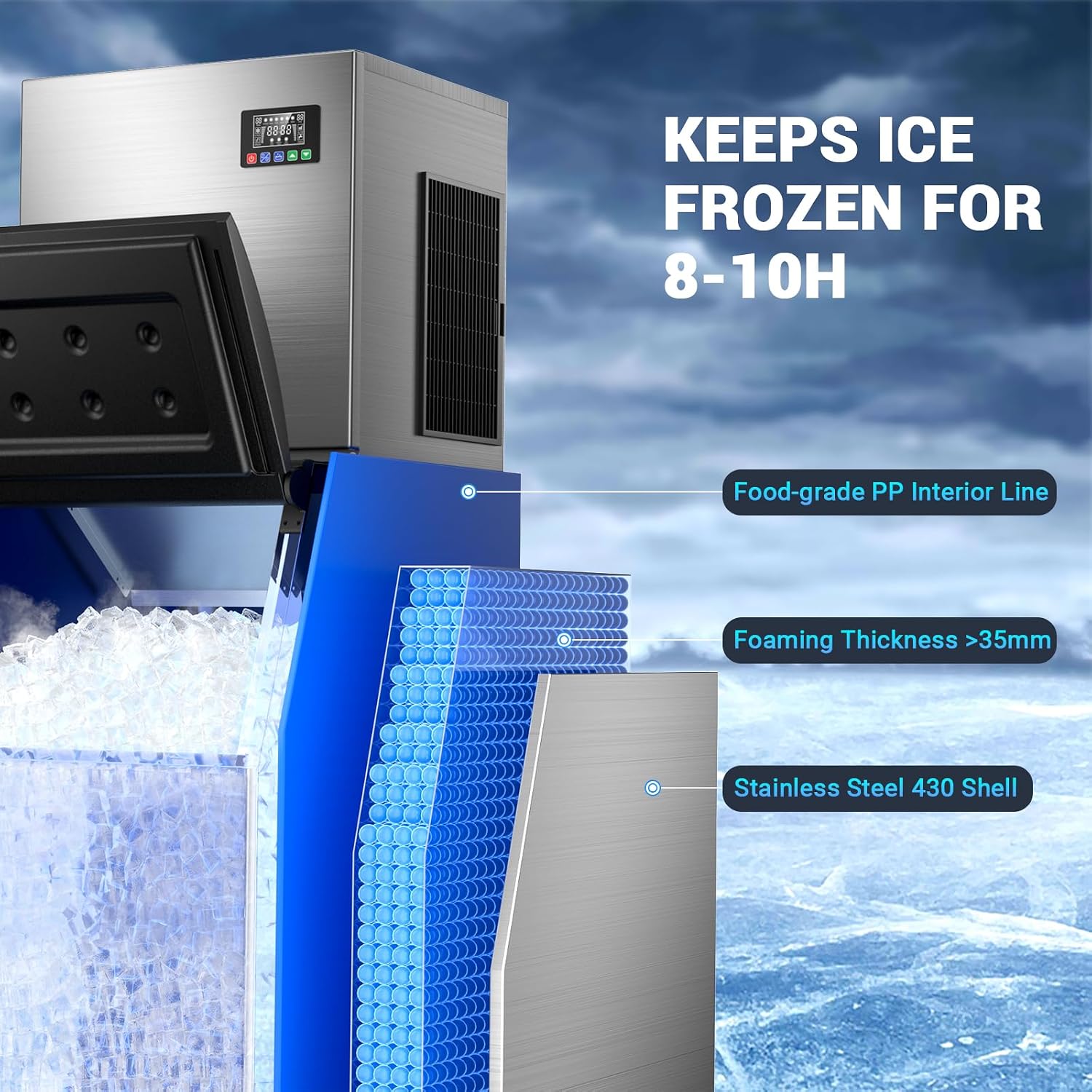 Commercial Ice Maker Machine w - Food Storage Restaurant recension och pris