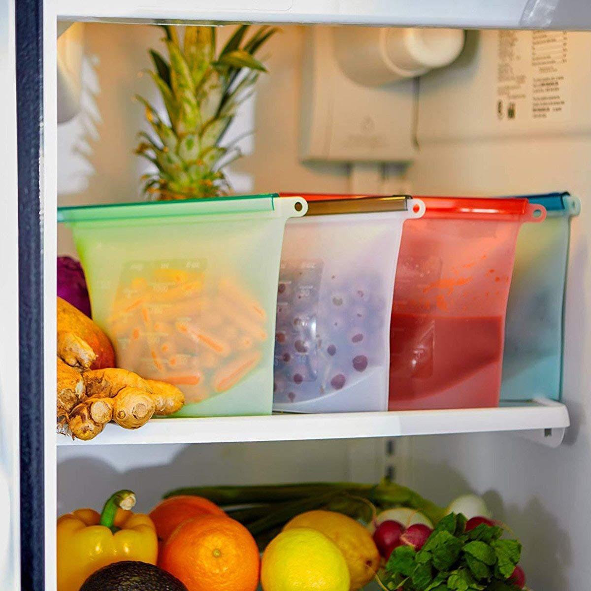 5pcs Silicone Food Storage Con - Food Storage Zip Bags recension och pris