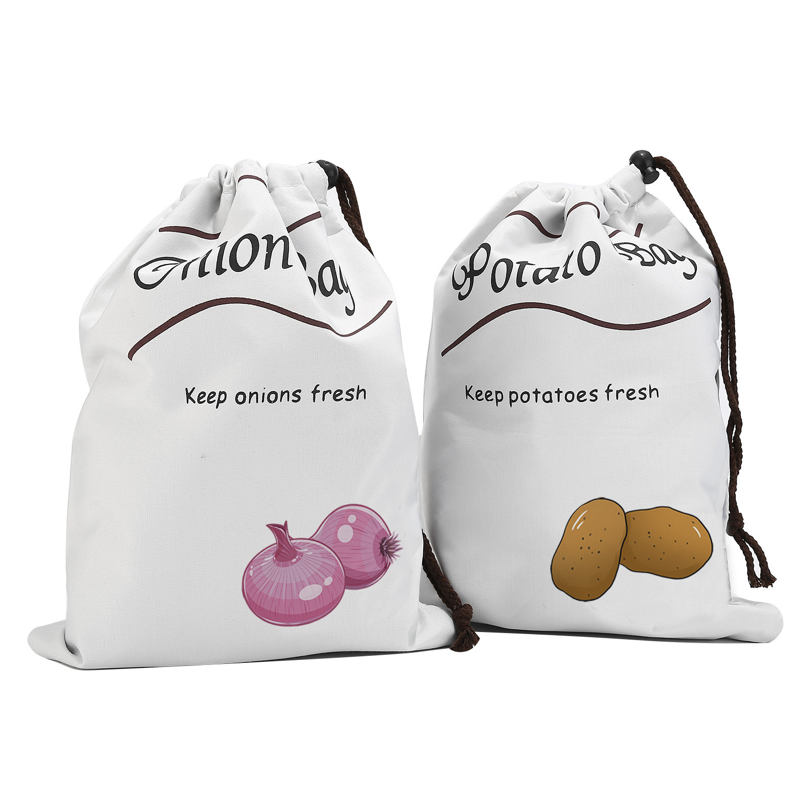 2Pcs Reusable Canvas Vegetable - Food Storage Roots recension och pris