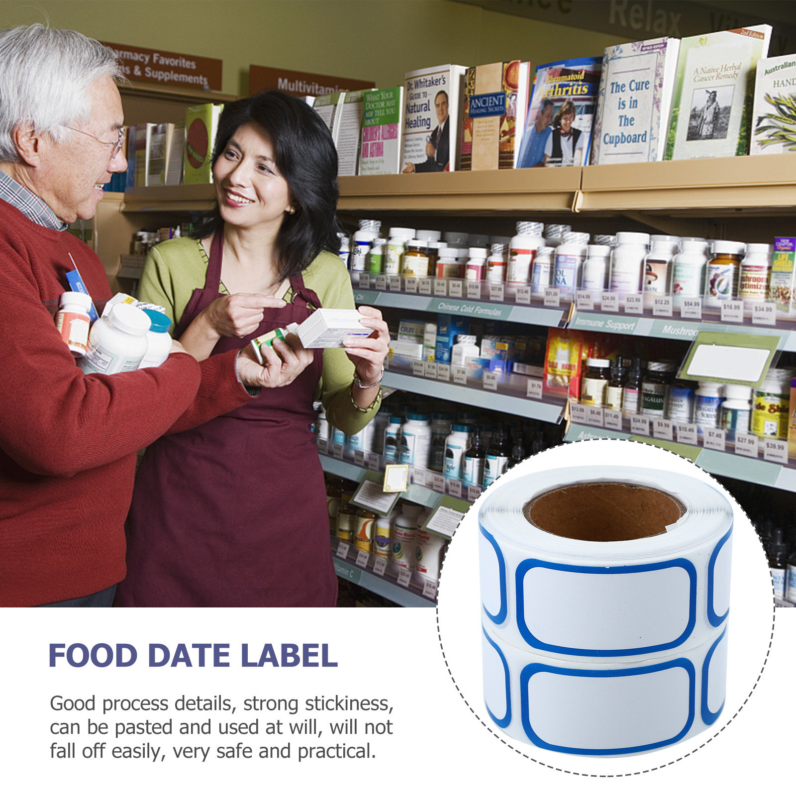 6 Rolls Date Label Stickers Fo - Food Storage Expiration Dates recension och pris