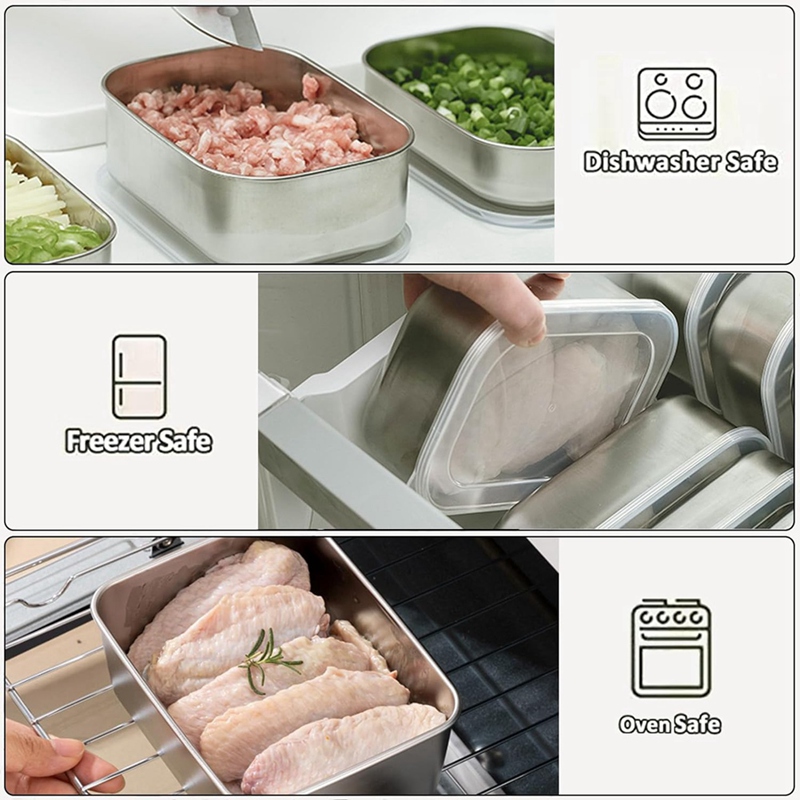 Stainless Steel Containers for - Food Storage Safe recension och pris