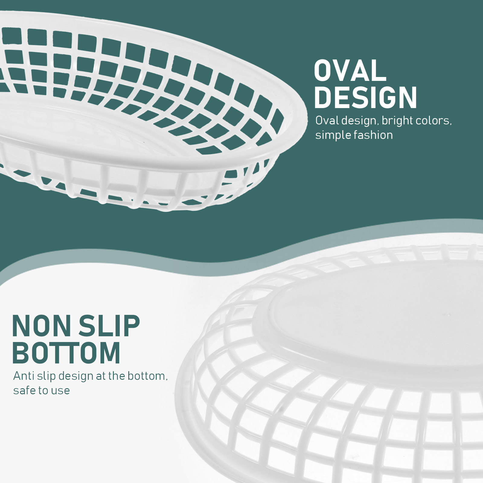 4Pcs PP Snack Trays Fruit Bask - Food Storage Restaurant recension och pris