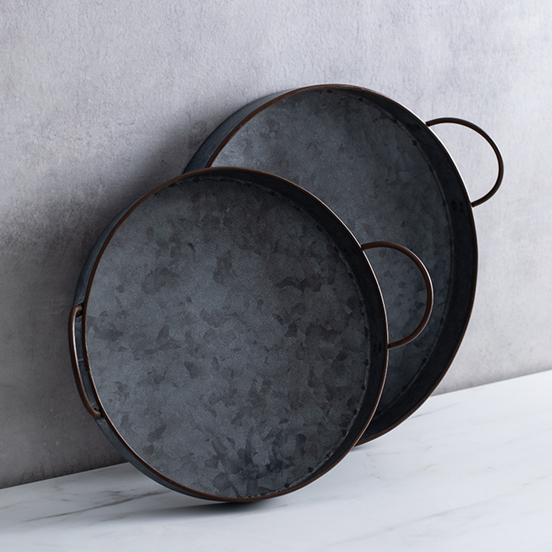 European Retro Round Iron Plat - Food Storage Restaurant recension och pris