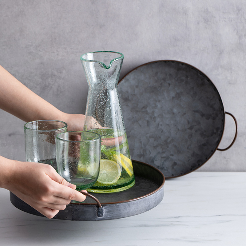 European Retro Round Iron Plat - Food Storage Restaurant recension och pris