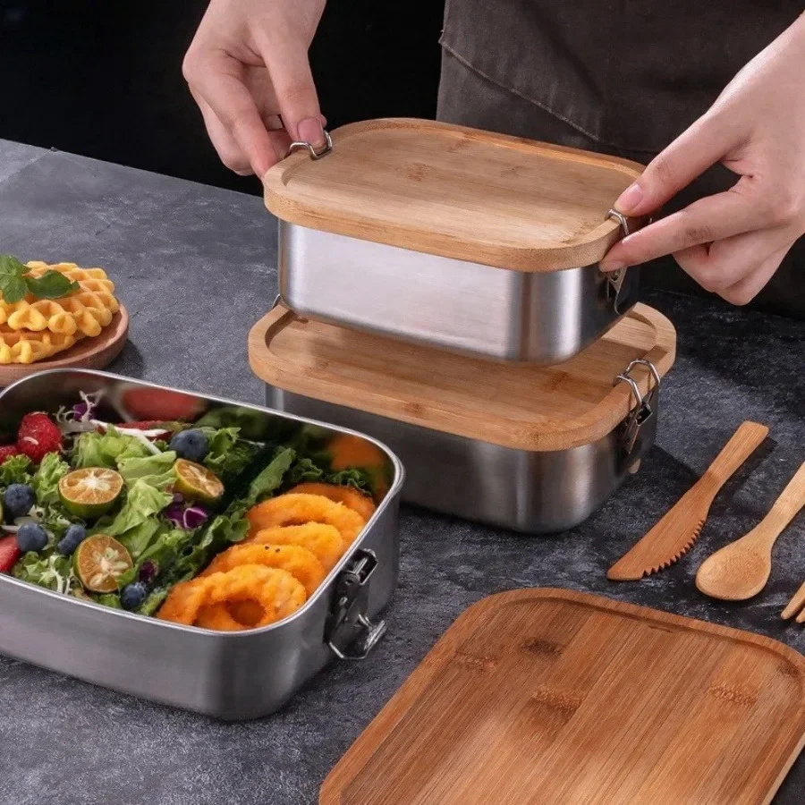 New 304 Stainless Steel Bamboo - Food Storage Cupboard recension och pris