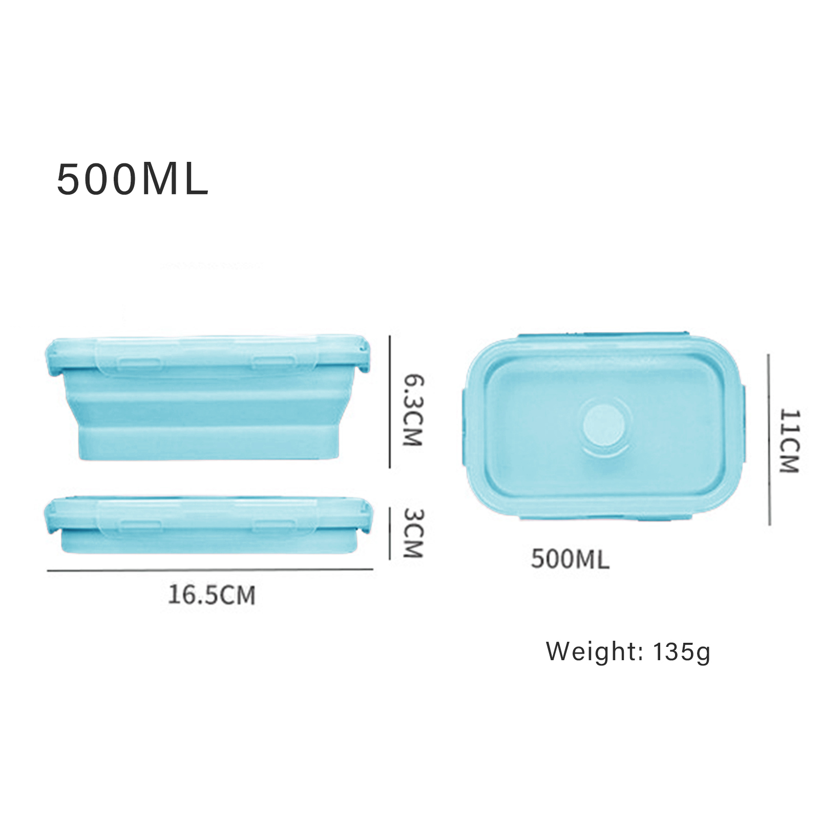 Silicone Lunch Box Food Grade  - Food Storage Safe recension och pris