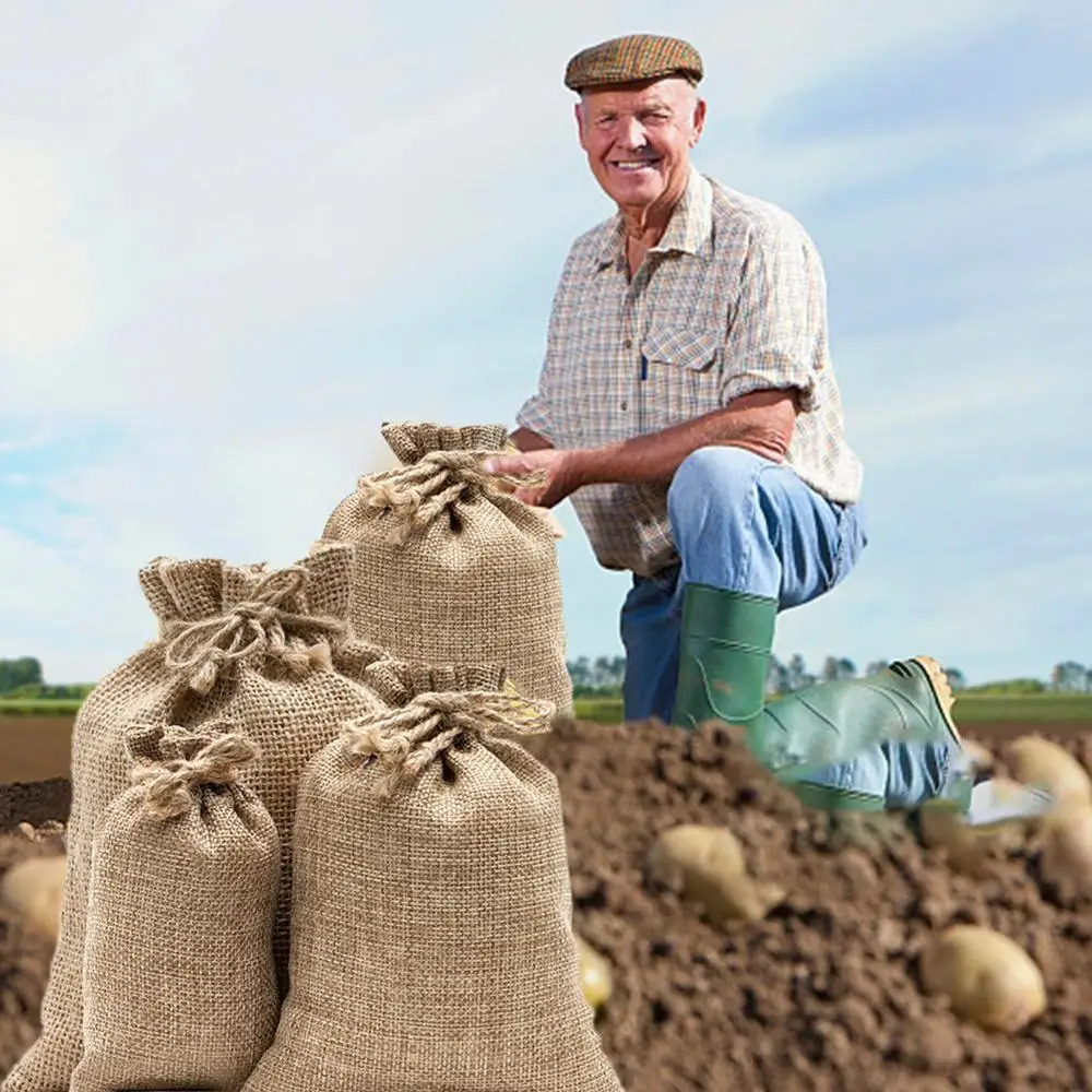 Burlap Potato Sacks Jute Potat - Food Storage Roots recension och pris
