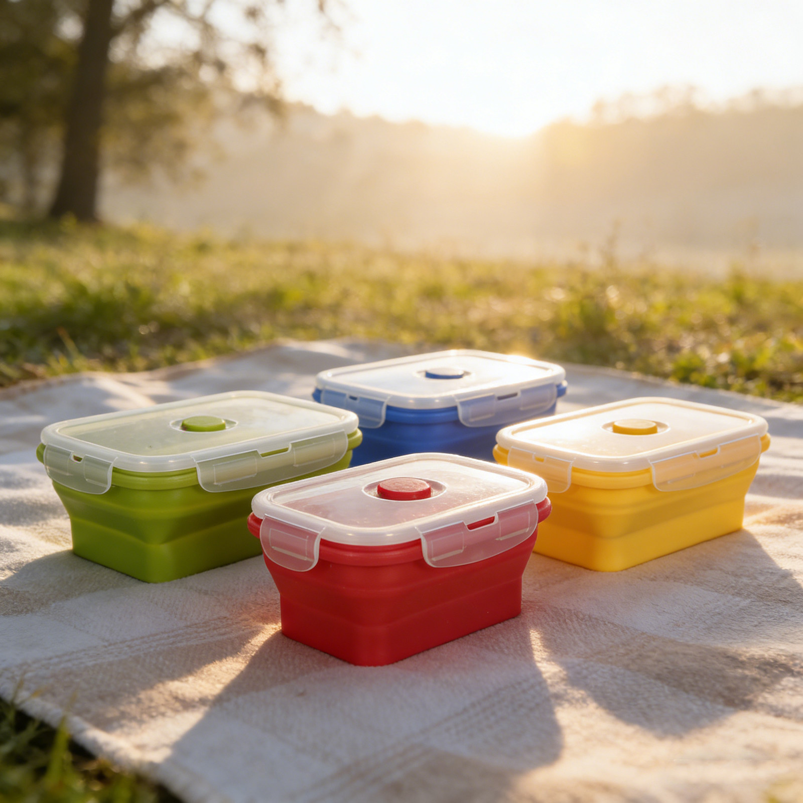 4Pcs Foldable Silicone Lunch B - Food Storage Safe recension och pris