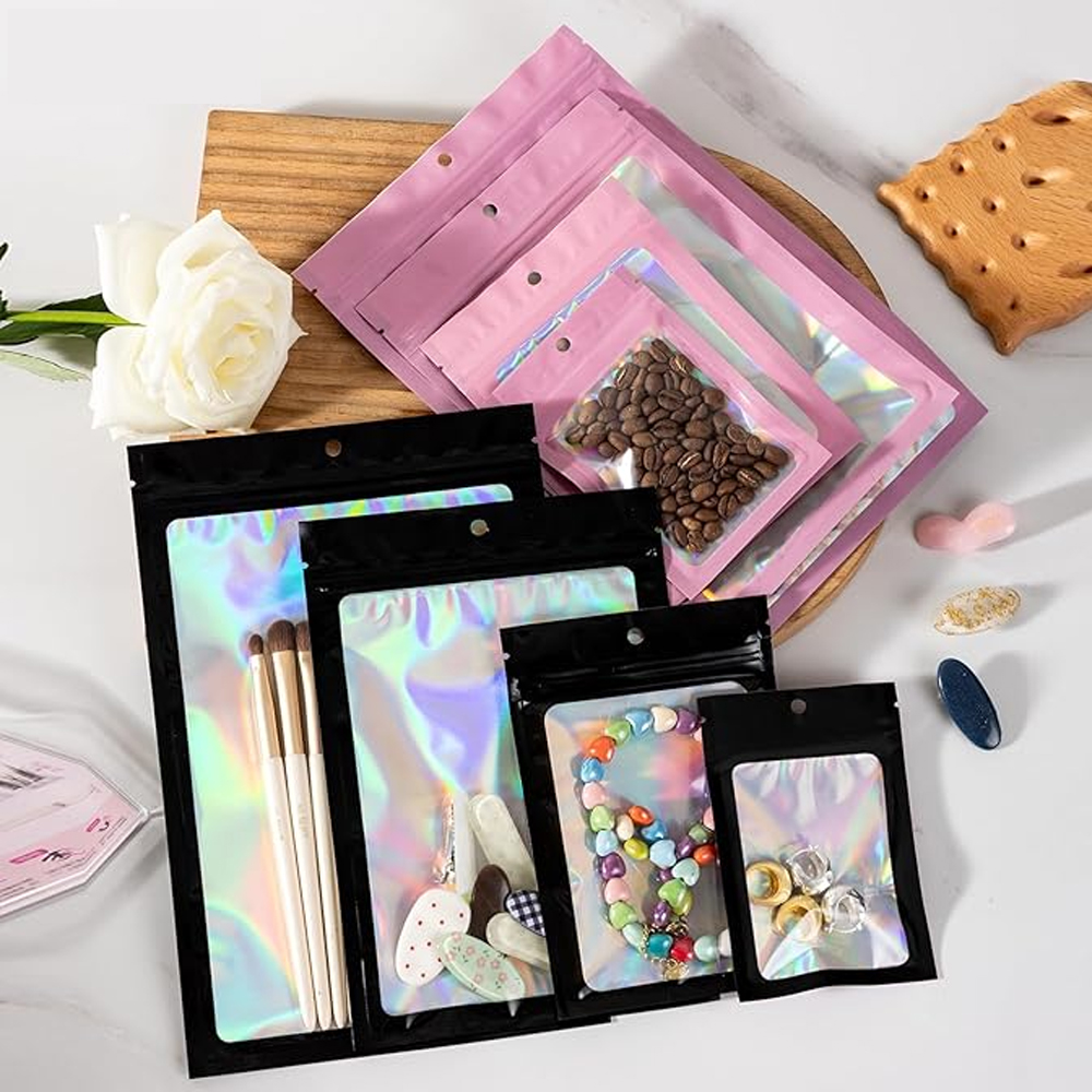 10-1000Pcs Holographic Ziplock - Food Storage Zip Bags recension och pris