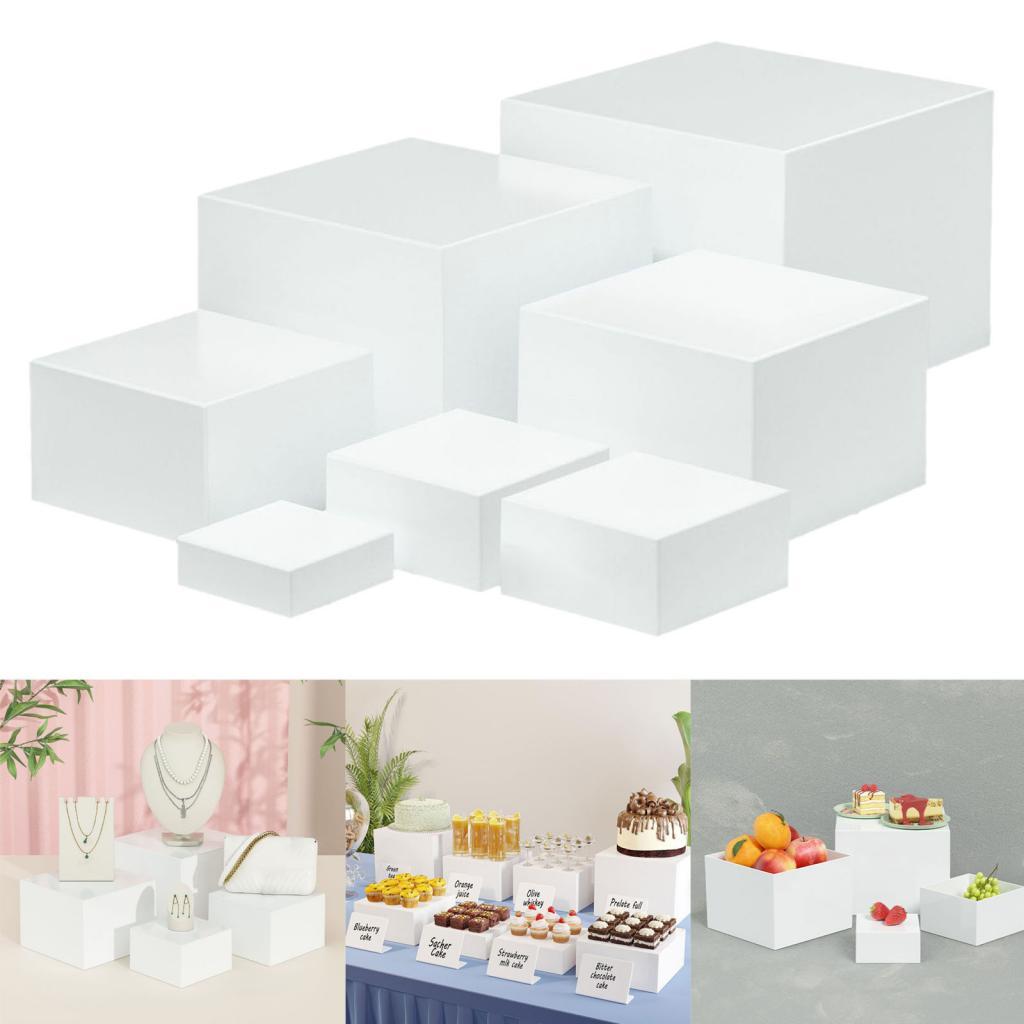 7 Pieces Acrylic Cube Display  - Food Storage Restaurant recension och pris