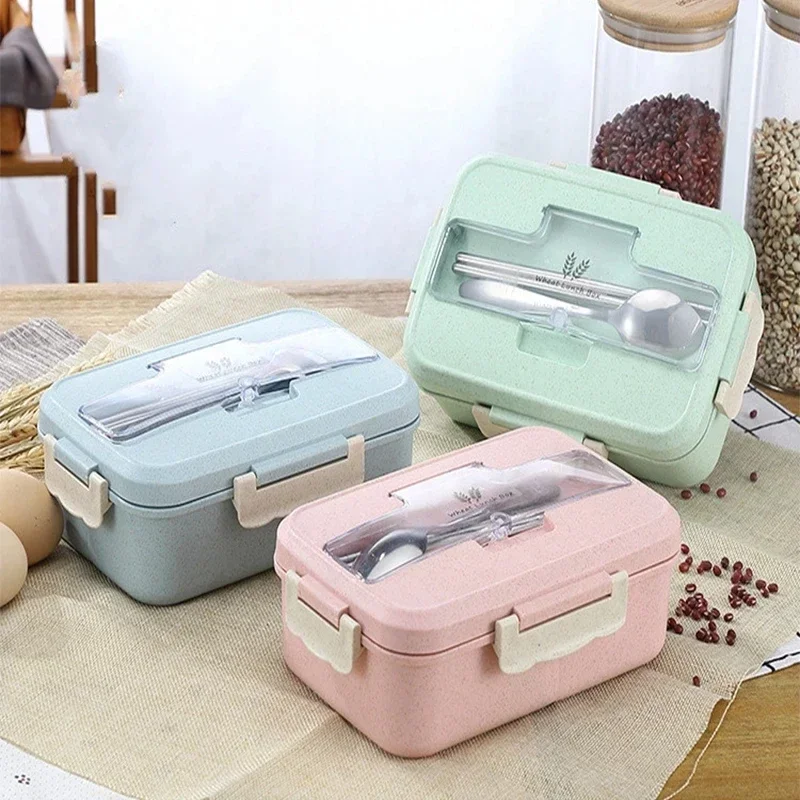Microwave Lunch Box Wheat Stra - Food Storage With Scoop recension och pris