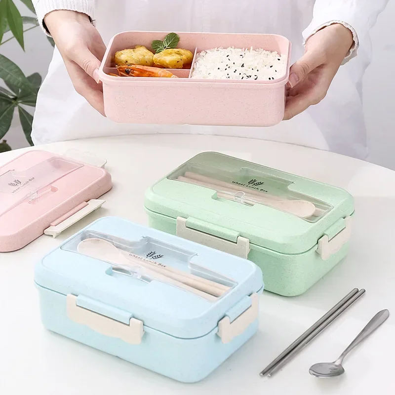 Microwave Lunch Box Wheat Stra - Food Storage With Scoop recension och pris