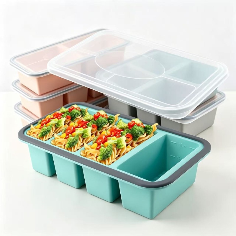 Silicone Freezer Molds with Li - Food Storage Freezer Containers recension och pris