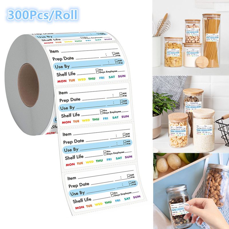 300Pcs/Roll Date Label Self-Ad - Food Storage Expiration Dates recension och pris