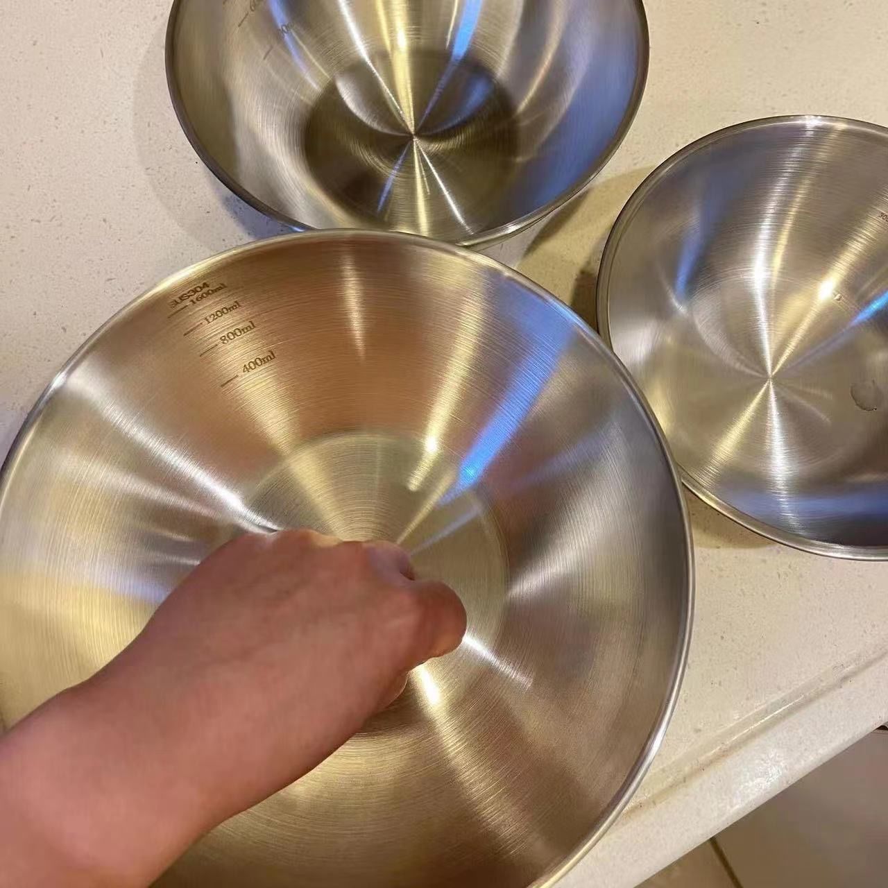 1-3 Stainless Steel Bowl Set w - Food Storage Essentials recension och pris