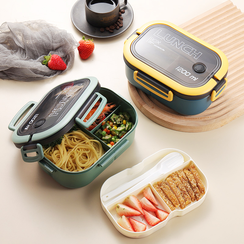 Single Double-layer Lunch Box  - Food Storage Safe recension och pris