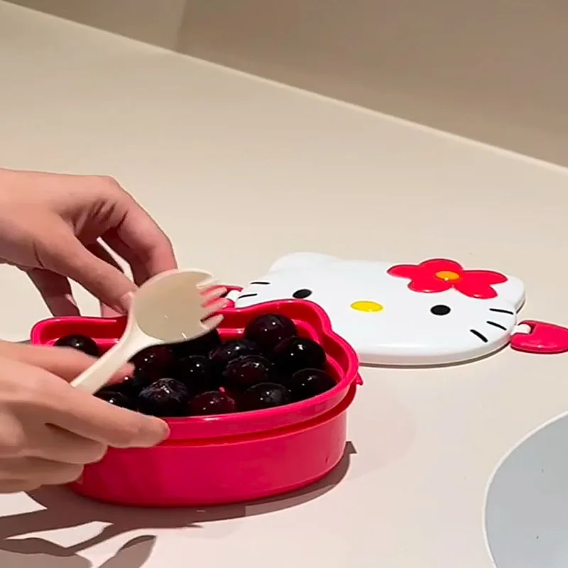 Cute Hello Kitty Shaped Lunch  - Food Storage With Scoop recension och pris
