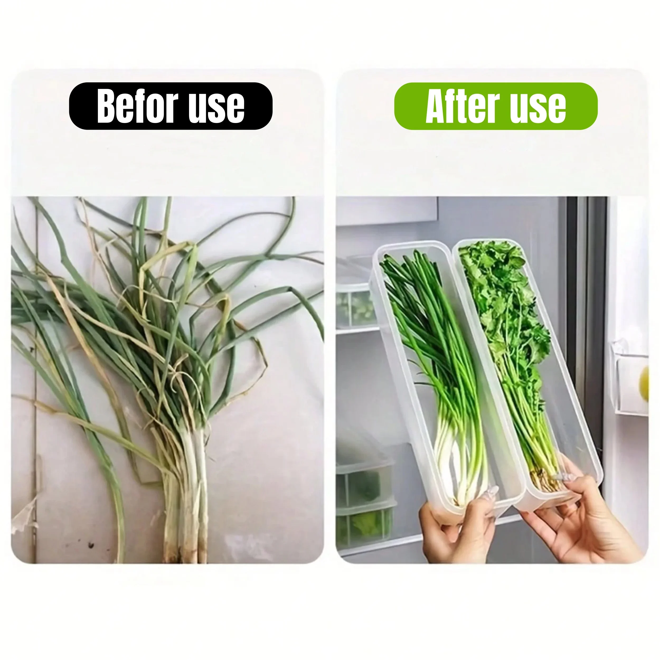 1/4Pcs Refrigerator Storage Bo - Herb Keeper Container recension och pris
