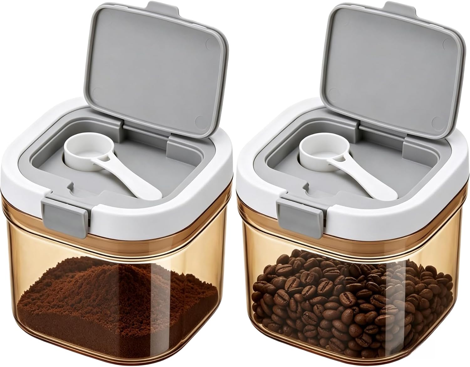 2pcs Coffee Canister with Scoo - Food Storage With Scoop recension och pris