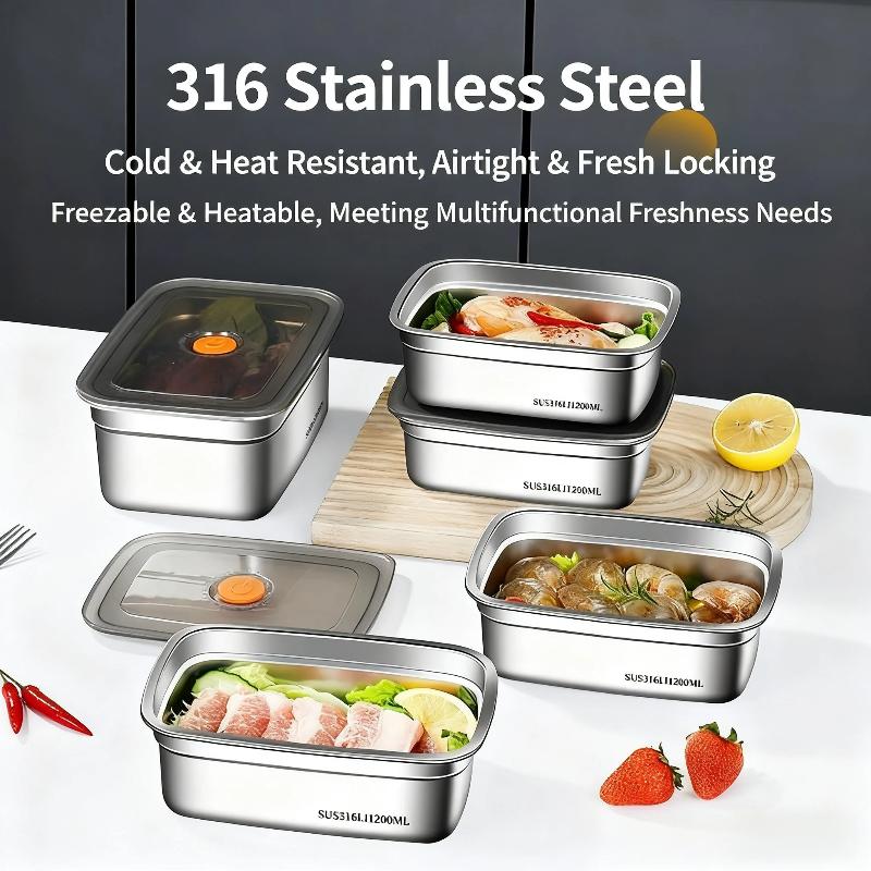 Stainless Steel Sealed Lunch B - Food Storage Safe recension och pris