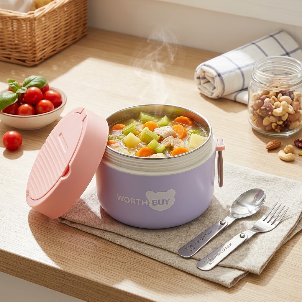 304 Stainless Steel Thermal Lu - Food Storage With Scoop recension och pris