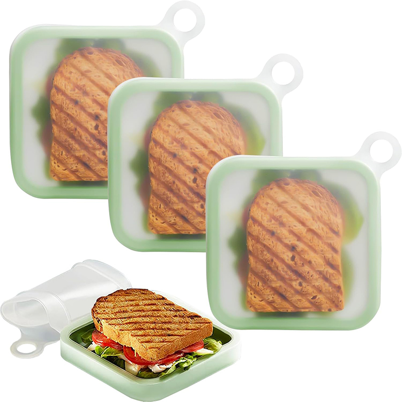 Silicone Sandwich Toast Bento  - Food Storage With Scoop recension och pris