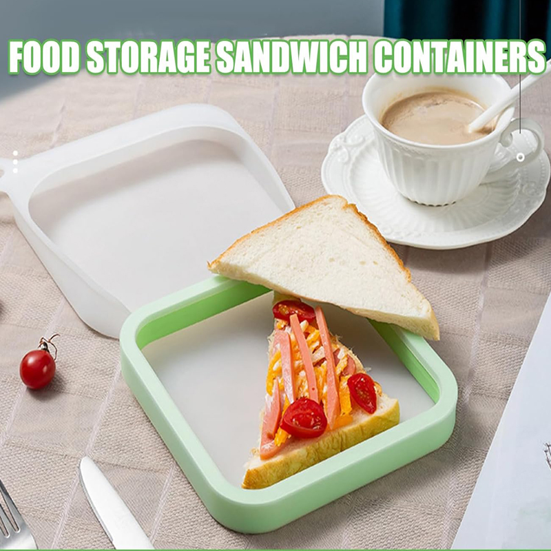 Silicone Sandwich Toast Bento  - Food Storage With Scoop recension och pris