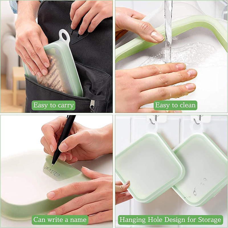 Silicone Sandwich Toast Bento  - Food Storage With Scoop recension och pris